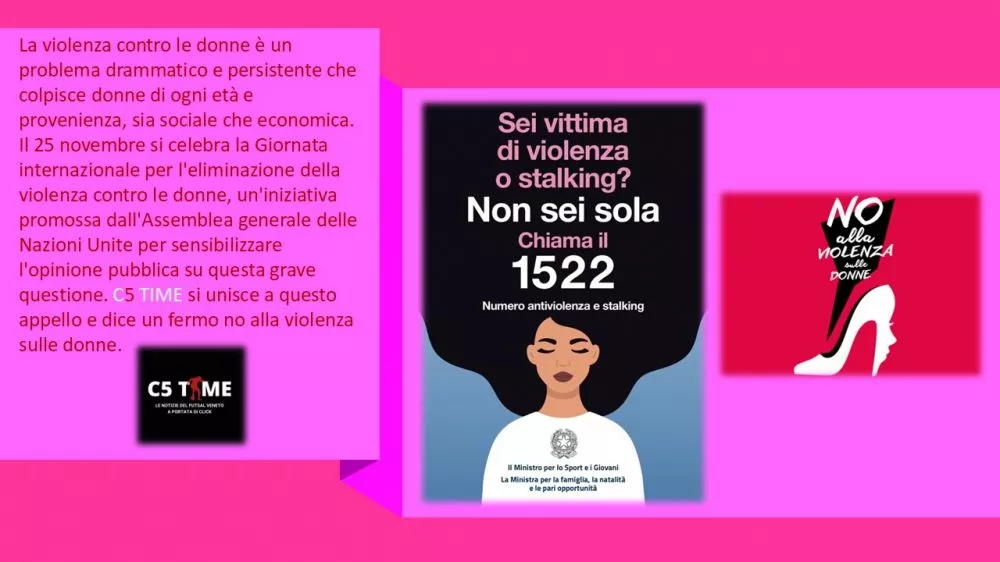 C5 TIME dice un fermo no alla violenza sulle donne