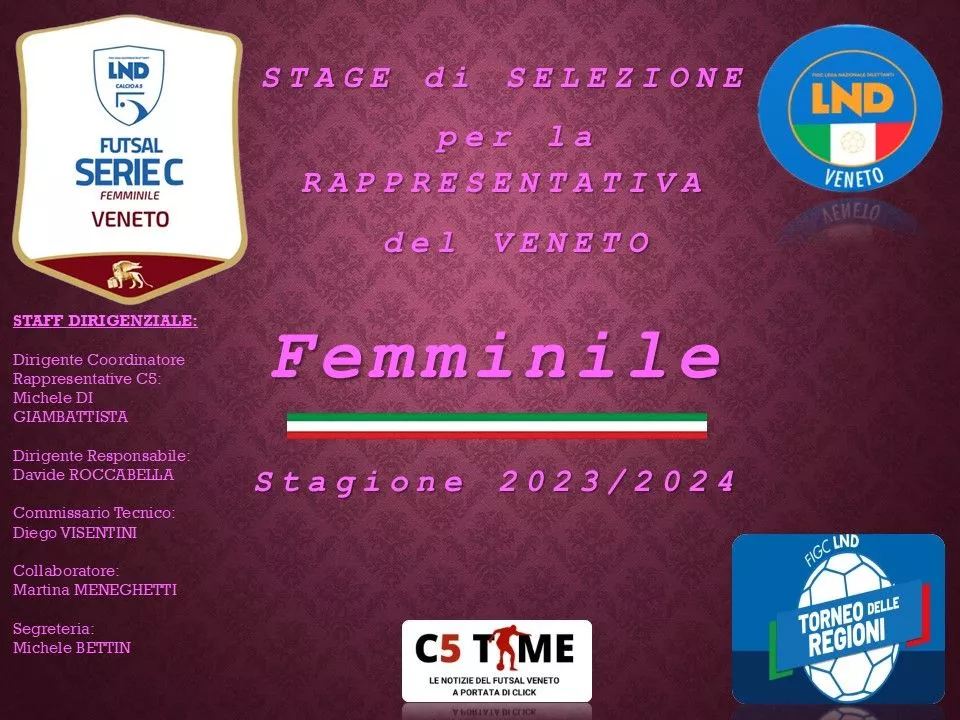 Femminile Stage di Selezione 27.11.24 - 29.11.24 - 01.12.24